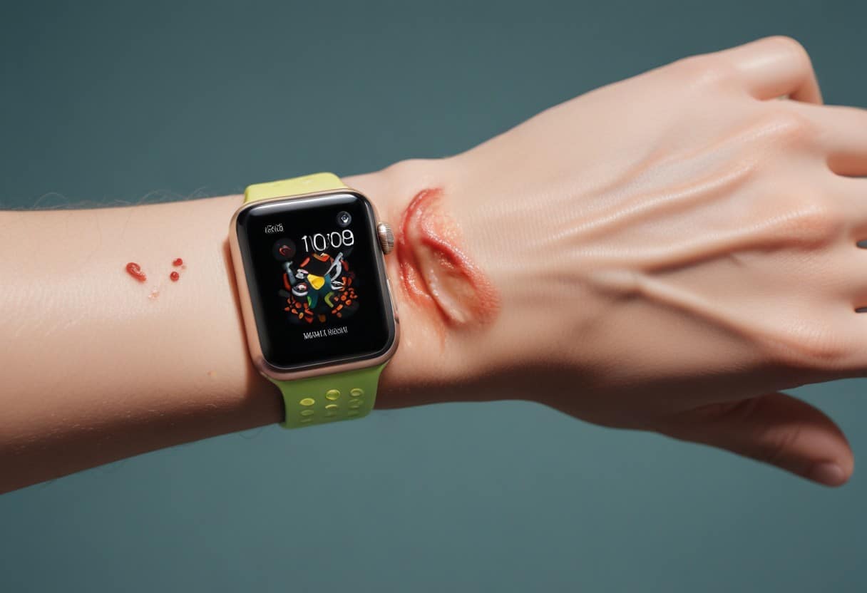 image illustrating apple watch rash