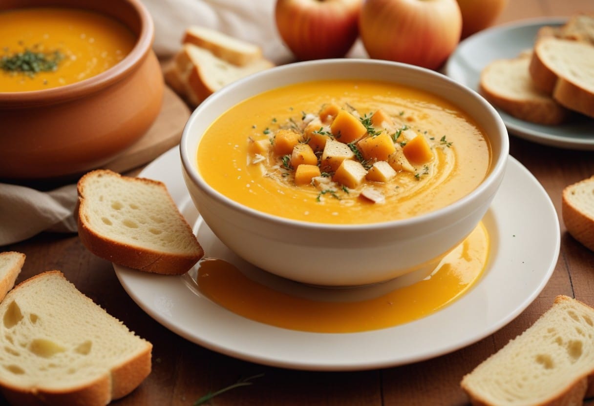 Delight in the Comforting Flavors of Apple and Butternut Squash Soup: