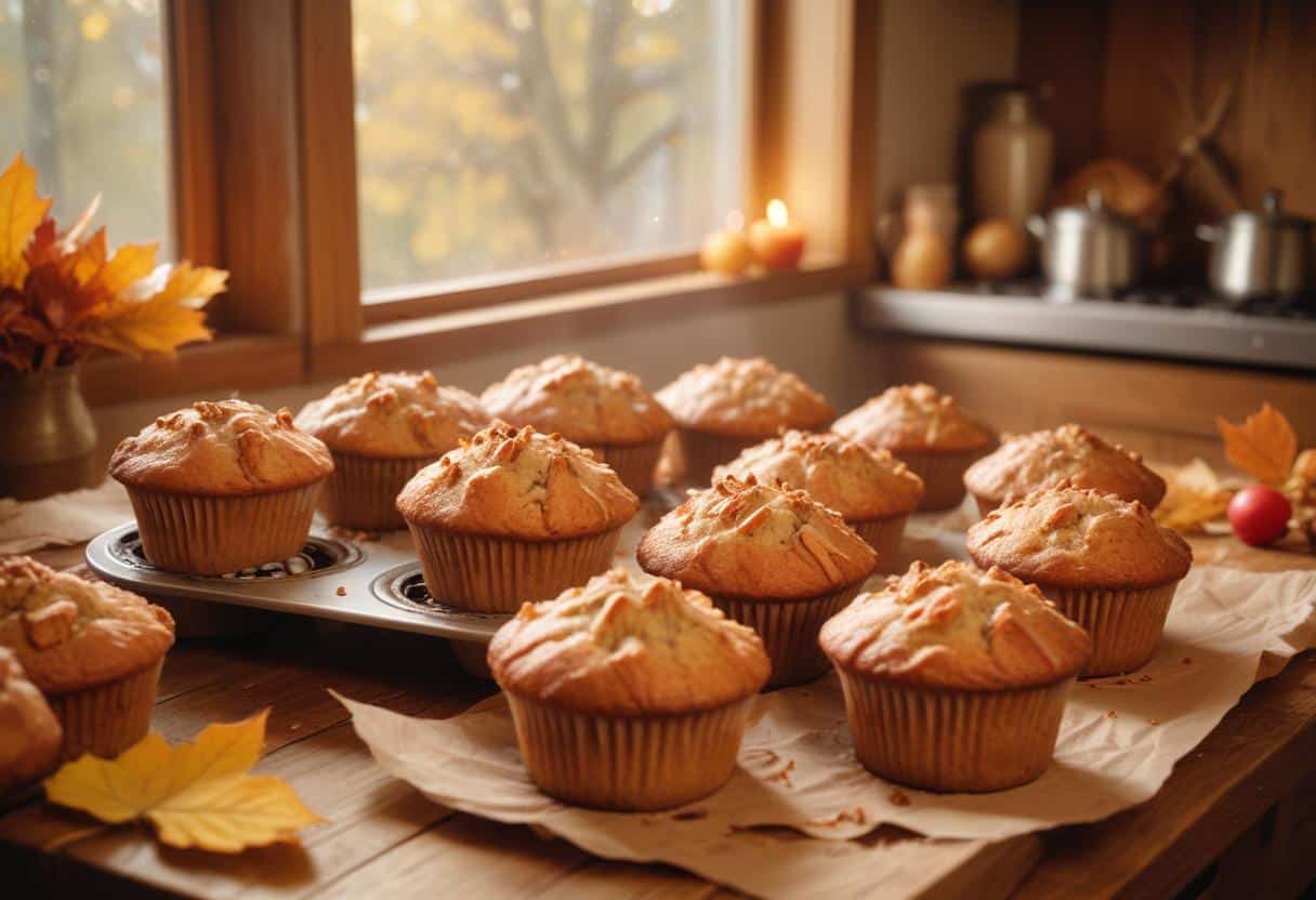 Indulge in the Warmth of Spiced Apple Muffins: