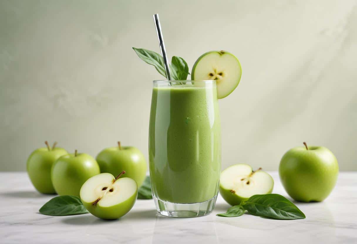 Revitalize your mornings with the refreshing Apple and Spinach Smoothie: