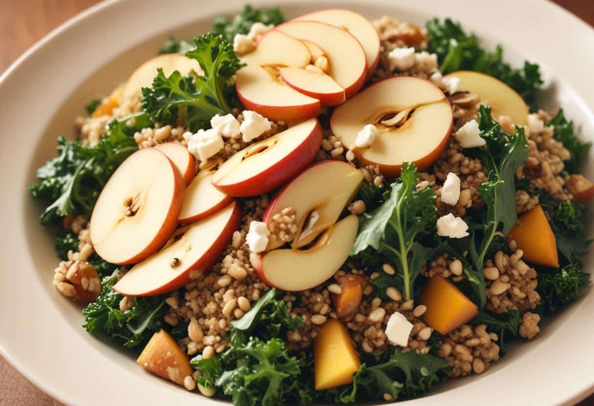 Elevate your meal with the flavorful Apple (μηλε) and Quinoa Salad: